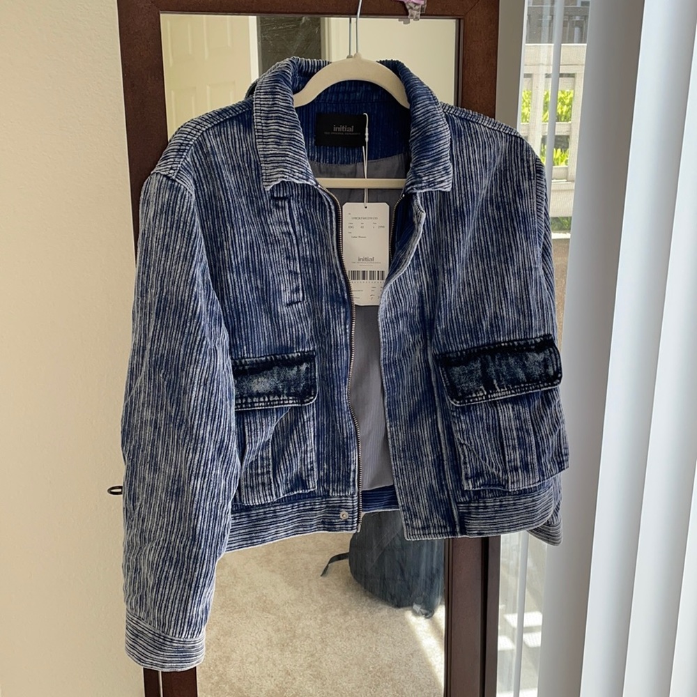 NWT Initial Denim Jacket